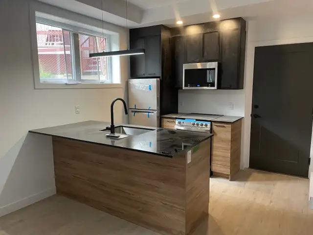 superbe loft 1 1/2, tout-inclus, semi-meublé, juillet