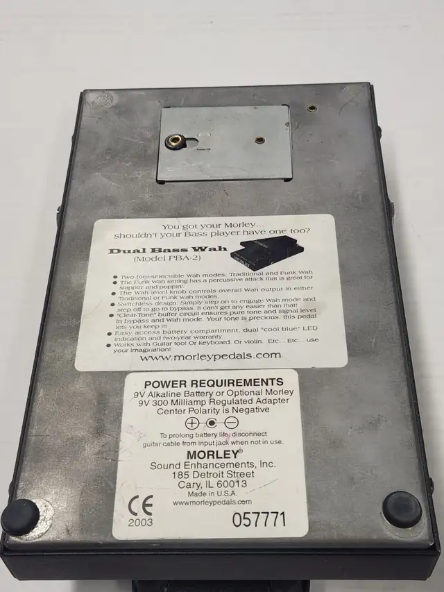 Morley pba-2 classic WAH pedal with 2 patch cords - Photo 4