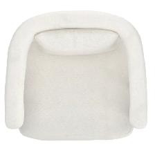 SCARLET ACCENT CHAIR IN IVORY BOUCLE AND BLACK. - Photo 6