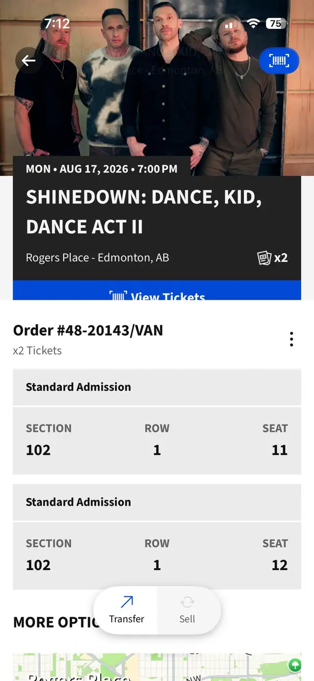 Shinedown Tickets for Edmonton show