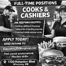 Hiring Full-Time Cooks & Cashiers – A&W (Winnipeg)