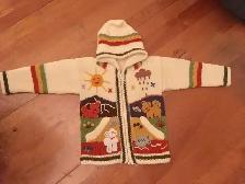 CHANDAIL POUR ENFANT TRICOTE A LA MAIN - Photo 2