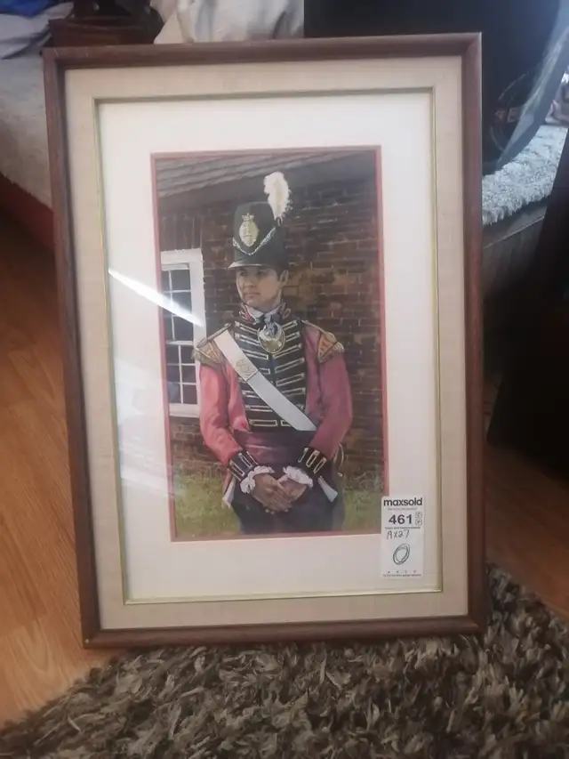 Soldier picture framed