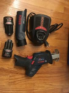 Bosch Cordless 12V Reciprocating Saw and Flash light $140
