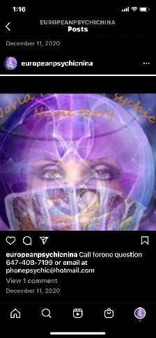 European Psychic free question 647-408-7199