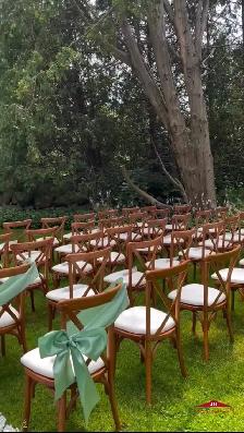 Harvest Crossback Chairs for rent