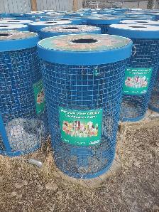 STEEL MESH RECYCLING DRUMS