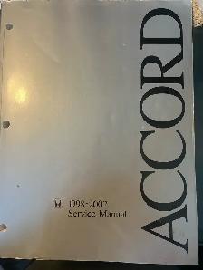 ‘98-02 Accord Service Manual