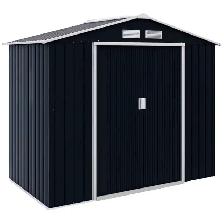 7'x 4'x 6' Garden Tool Shed Metal Storage Shed w/ Foundation Kit - Photo 2