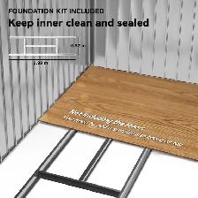 7'x 4'x 6' Garden Tool Shed Metal Storage Shed w/ Foundation Kit - Photo 6