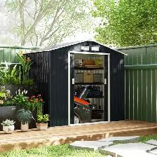 7'x 4'x 6' Garden Tool Shed Metal Storage Shed w/ Foundation Kit - Photo 8