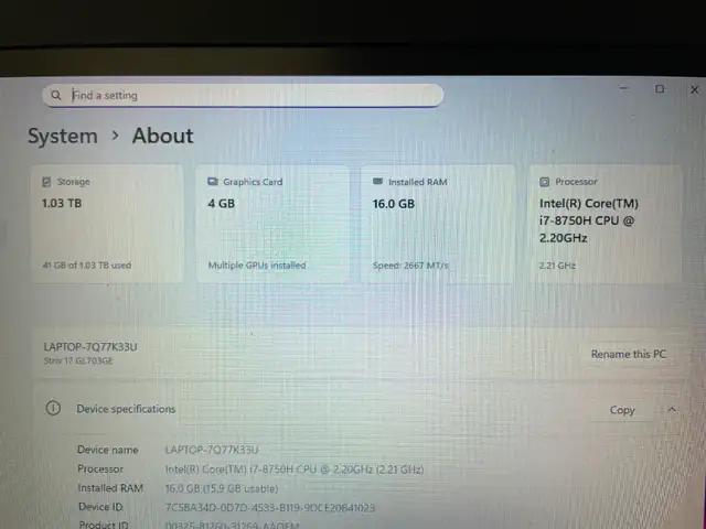 Asus ROG (Gaming) Laptop - Photo 8