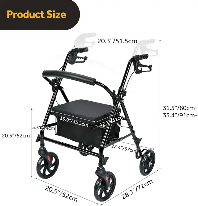 Folding Walker for seniors, GREAT DEAL, new 2 weeks ago