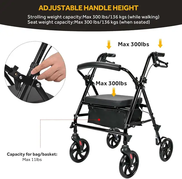 Folding Walker for seniors, GREAT DEAL, new 2 weeks ago - Photo 2