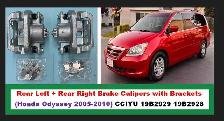 (NEW) Rear Brake Calipers Left   Right Honda Odyssey 2005-2010