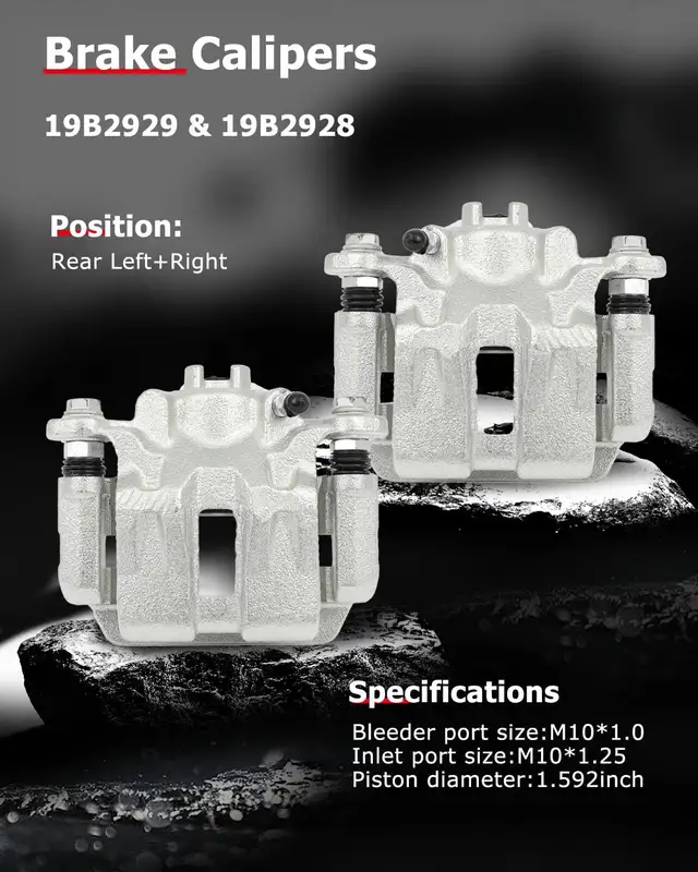 (NEW) Rear Brake Calipers Left   Right Honda Odyssey 2005-2010 - Photo 9