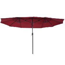 15ft Double-sided Patio Umbrella with Twin Canopy (4 Colors) - Photo 8