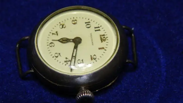 Rare WW1 (1914-1918) Montre de Tranché Waltham Sterling Original - Photo 8