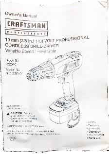 Craftsman 3/8' Rechargable Battery Drill Kit - Photo 7