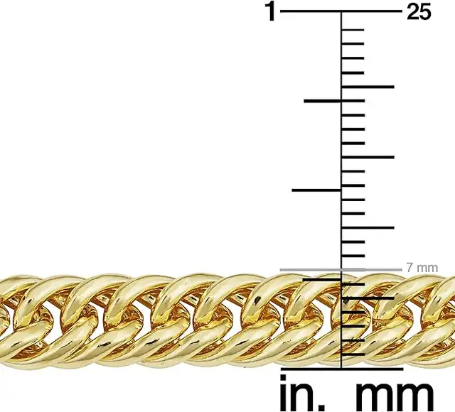 NOT SOLID New Double Curb GOLD FILLED 7MM 20'' 58g 30 yrs durabi - Photo 2