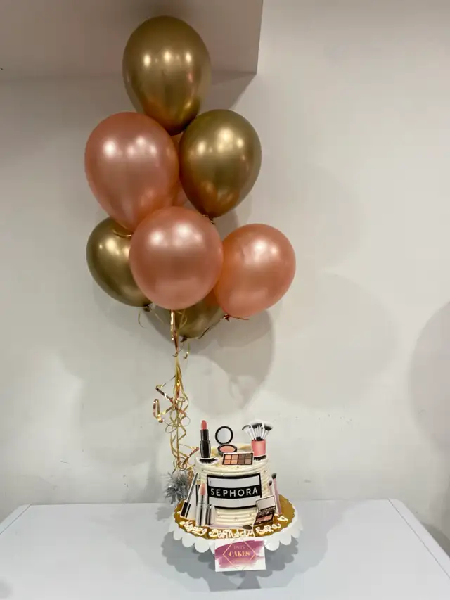 27th Birthday cake, balloons bouquet - Photo 9