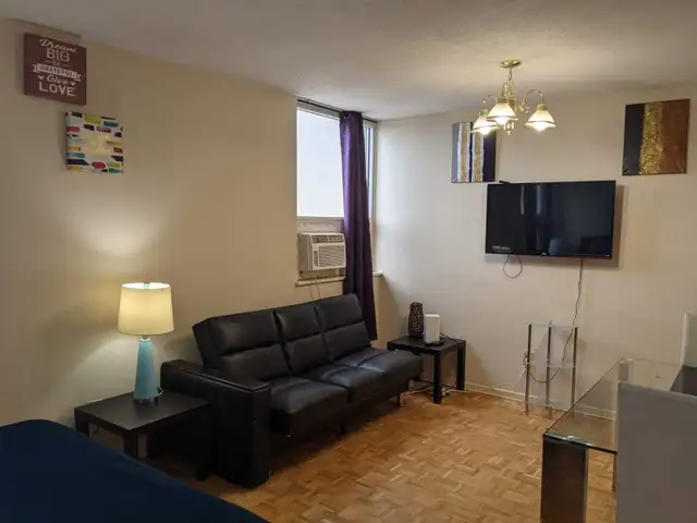 Furnished bachelor studio, Eglinton Station, May 1