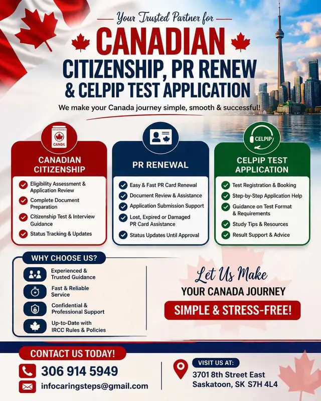 Canadian Citizenship | PR Renewal | CELPIP Help