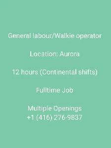 Walkie operator
