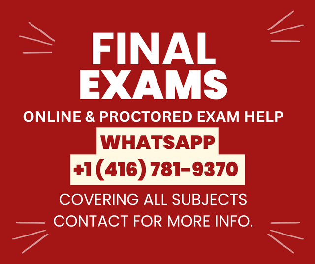 FINAL EXAM HELP, Online & Proctored, All Subjects, A  guaranteed - Photo 2