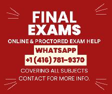 FINAL EXAM HELP, Online & Proctored, All Subjects, A  guaranteed - Photo 2