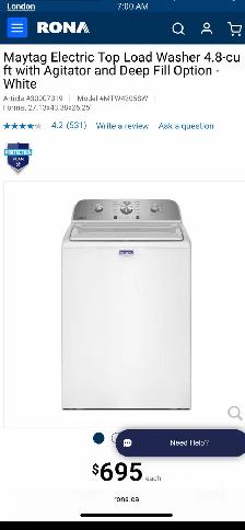 NEW Maytag Top Washer & Electronic Dryer Set (White) - Photo 10
