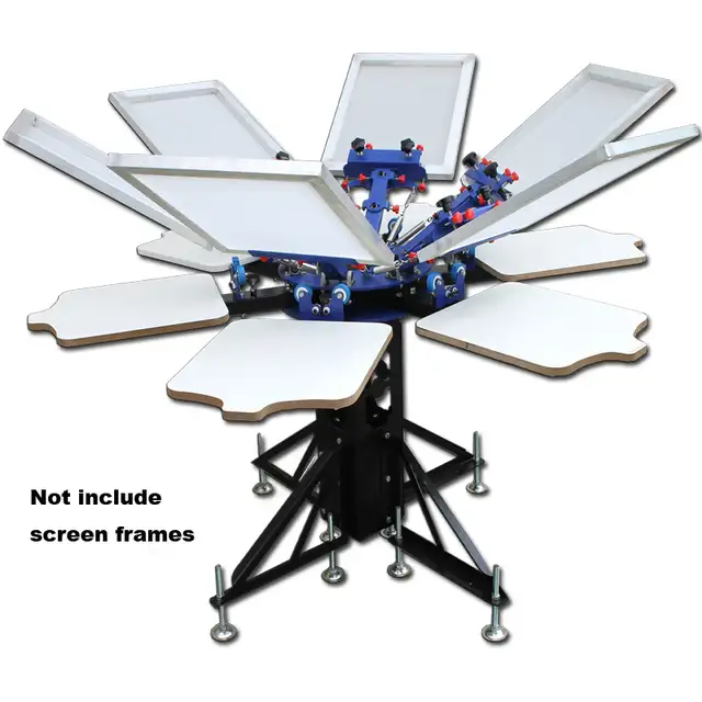 6 Color 6 Station Screen Printing Press T-shirt Printer 006527 - Photo 7