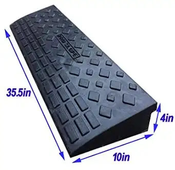 3.7"Rubber Loading Dock Rubber Curb Ramps 20 Ton Car Ramp 190085