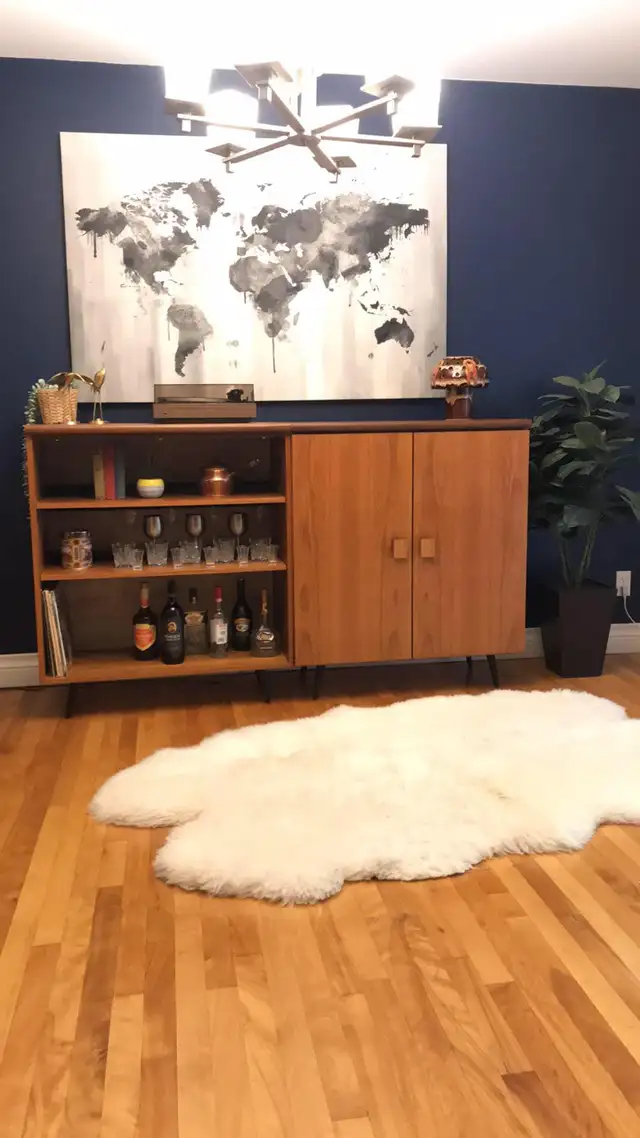 Mid century. TEAK TECK. Crédence, buffet disque vinyle, bar - Photo 2