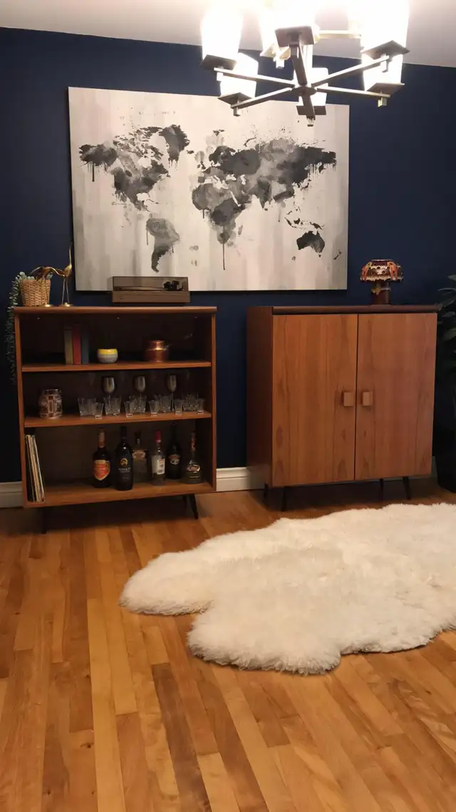 Mid century. TEAK TECK. Crédence, buffet disque vinyle, bar - Photo 3