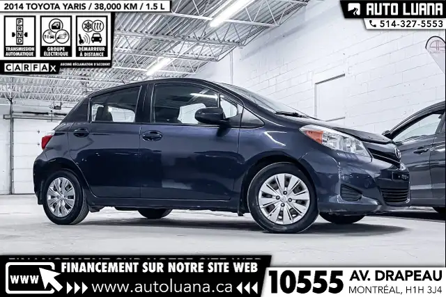 2014 TOYOTA Yaris LE AIR CLIMATISE/GRP ELECTRIQUE/CRUISE/38,000k