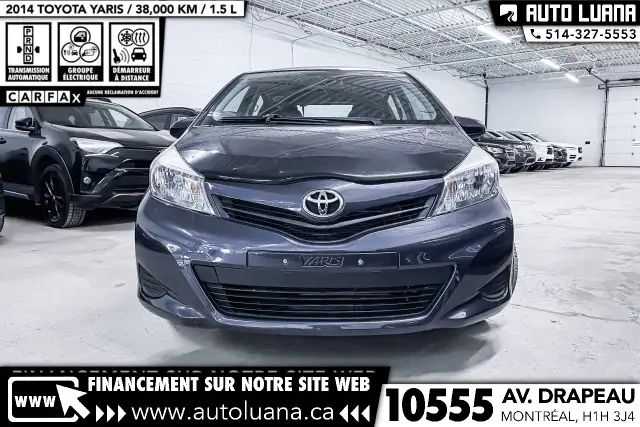 2014 TOYOTA Yaris LE AIR CLIMATISE/GRP ELECTRIQUE/CRUISE/38,000k - Photo 2