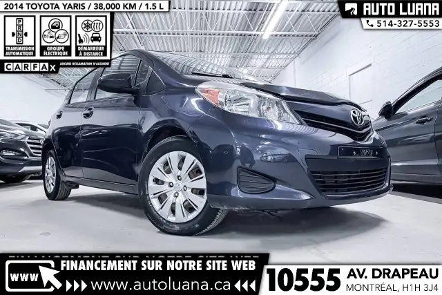 2014 TOYOTA Yaris LE AIR CLIMATISE/GRP ELECTRIQUE/CRUISE/38,000k - Photo 3