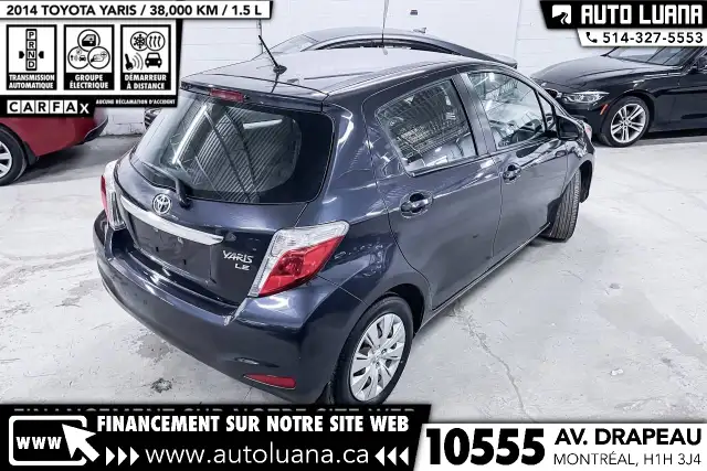 2014 TOYOTA Yaris LE AIR CLIMATISE/GRP ELECTRIQUE/CRUISE/38,000k - Photo 5