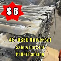USED 42' Universal Style Pallet Support Bars for Pallet Racking