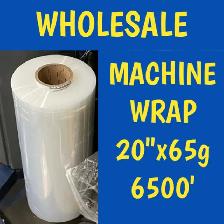 Wholesale Machine Stretch Wrap 20' x 6500' , 65 GA