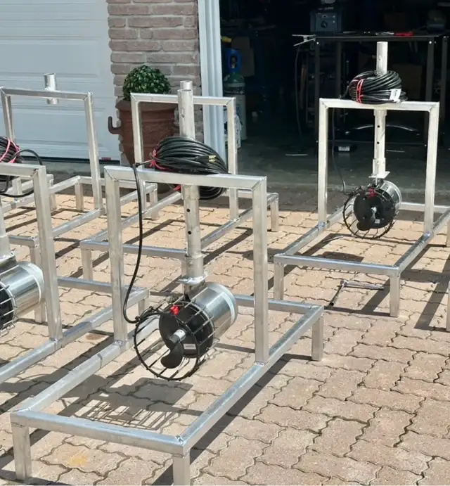 weed blower unit for weedy / mucky shoreline