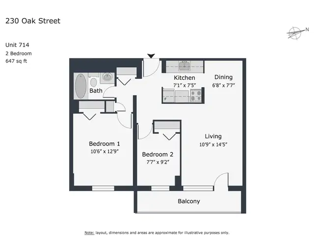 renovated two bedroom, River and Gerrard - ID 4328 - Photo 3