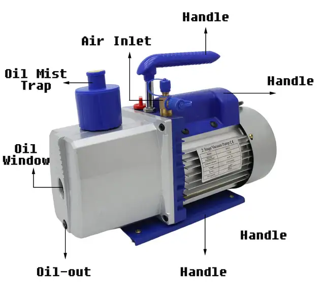 7 CFM 110V 60Hz 2-Stage Rotary Vane Vacuum Pump 3/4HP 160800 - Photo 6