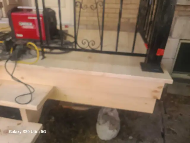 Balcon fiber rampe escalier soudure bois