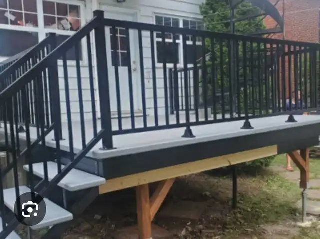 Balcon fiber rampe escalier soudure bois - Photo 4