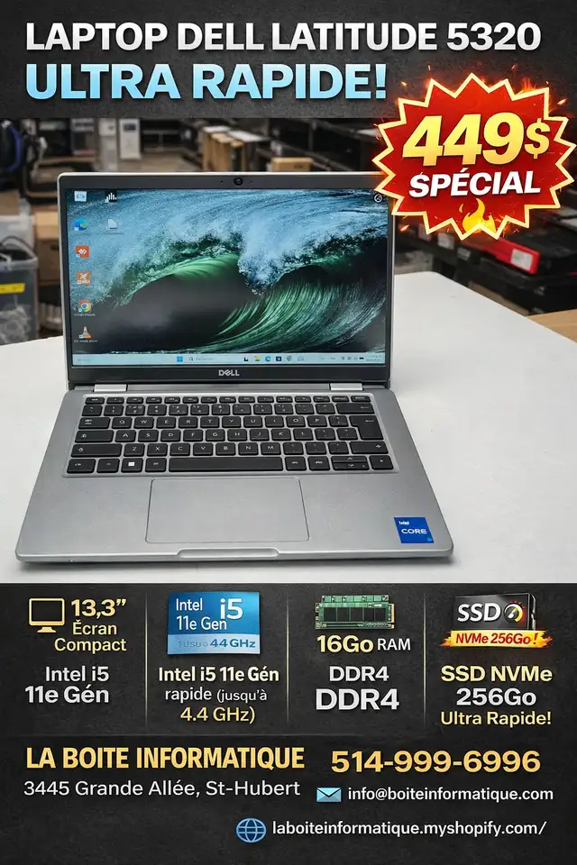 Dell Latitude 5320 i5-1145G7 16Go DDR4 SSD 256Go NVMe - Photo 5