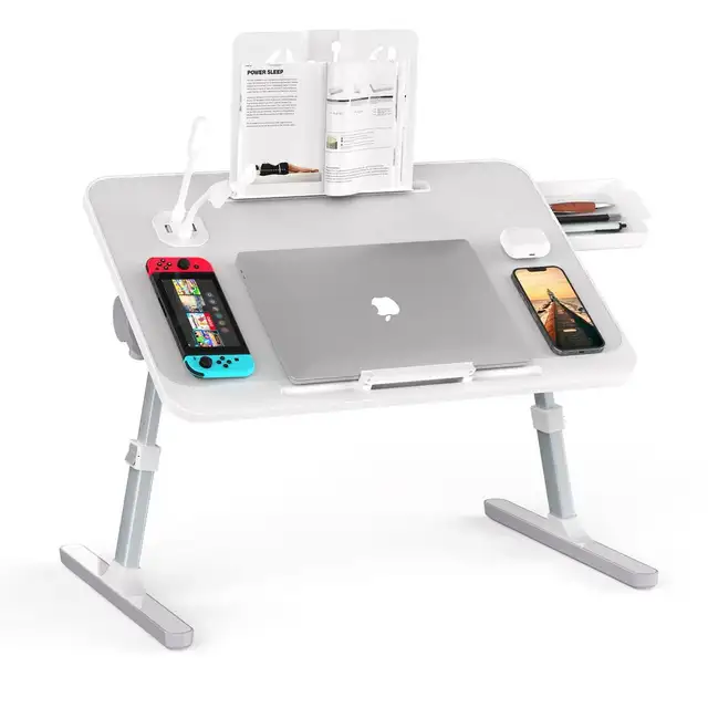 Brand New Foldable Lap Desk with Charging Port & Book Stand $59 - Photo 7