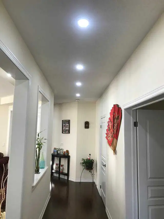 potlights inside and outside