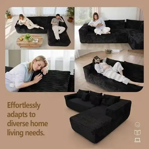 Brand New L-shape 104" Sofa Bed Memory Foam Couch Selling $499 - Photo 5